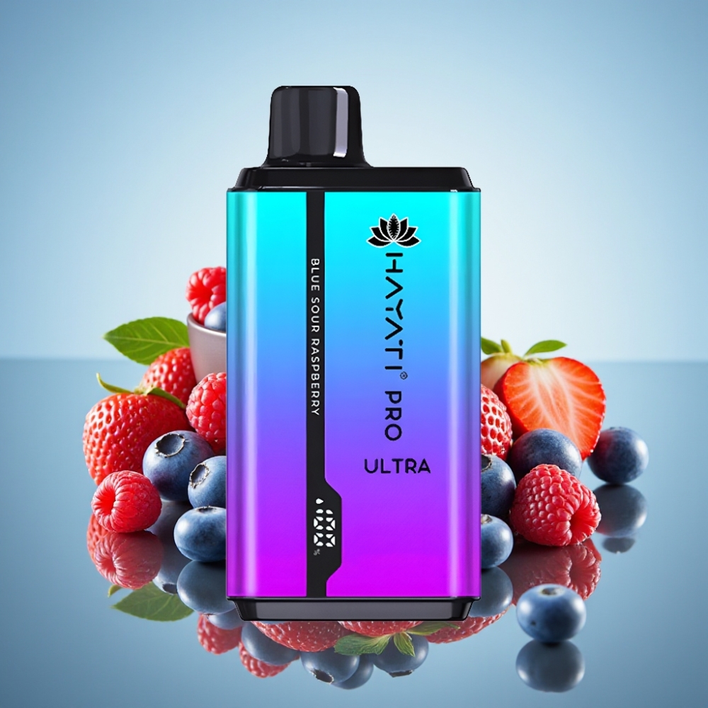Hayati Pro Ultra 15000 Puffs 블루베리 라즈베리 멘솔 디스포저블 베이프
