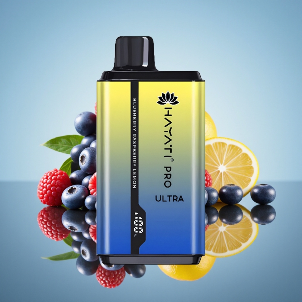 Hayati Pro Ultra 15000 퍼프 블루베리 라즈베리 레몬 디스포저블 베이프