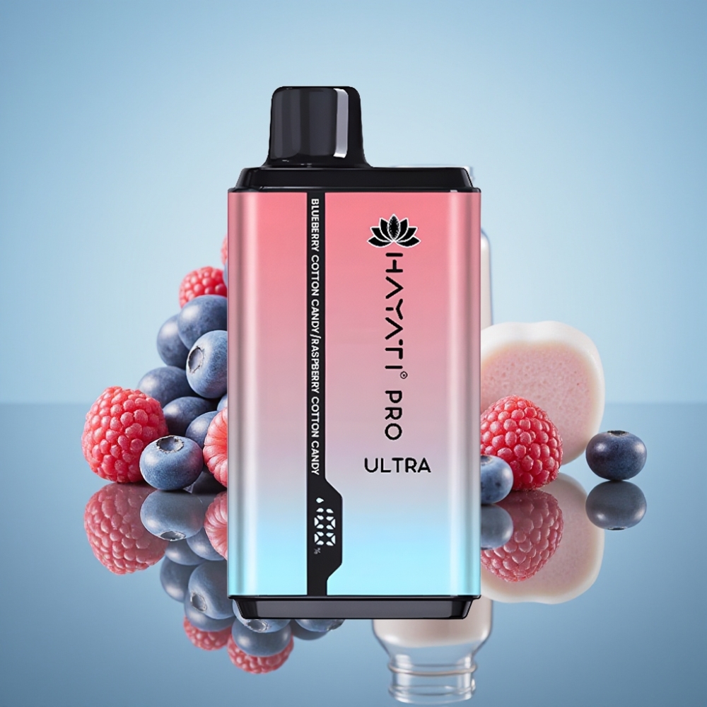 Hayati Pro Ultra 15000 퍼프 블루베리 코튼캔디 라즈베리 코튼캔디