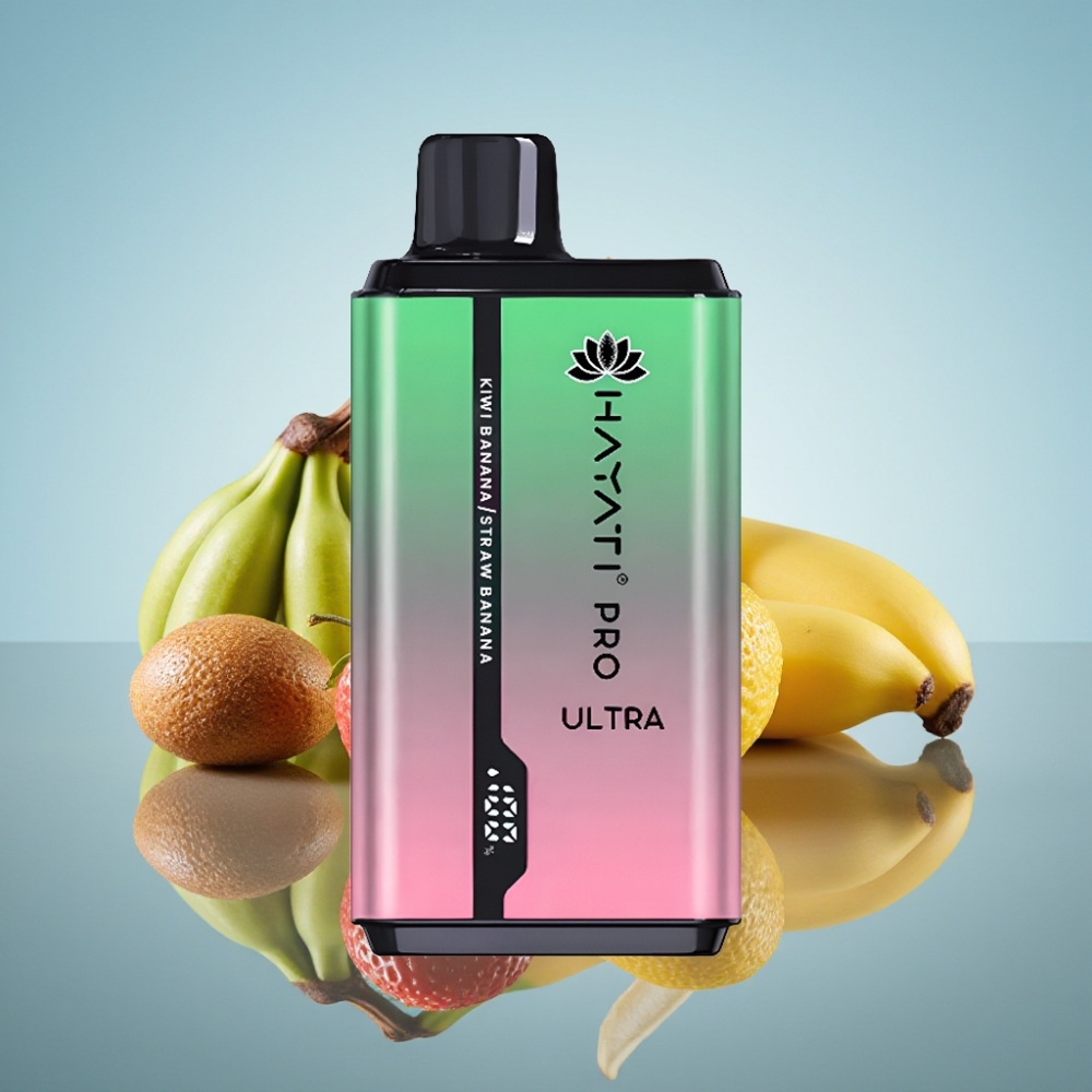 Hayati Pro Ultra 15000 퍼프 키위 바나나 스트로베리 바나나 디스포저블 베이프