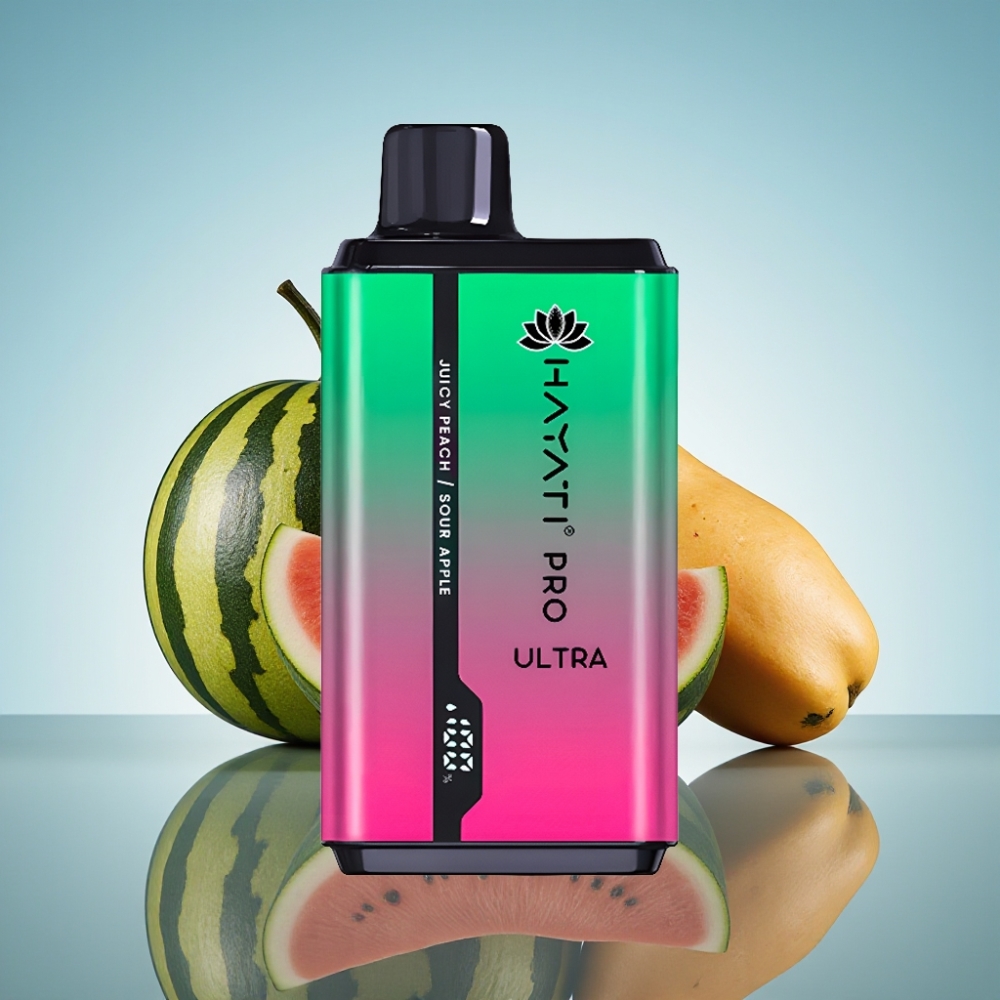 Hayati Pro Ultra 15000 퍼프 디스포저블 베이프 워터멜론 키위 패션프루트