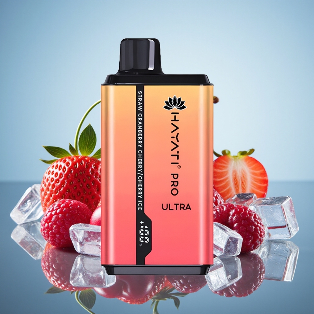 Hayati Pro Ultra 15000 스트로베리 크랜베리 체리 아이스 디스포저블 베이프