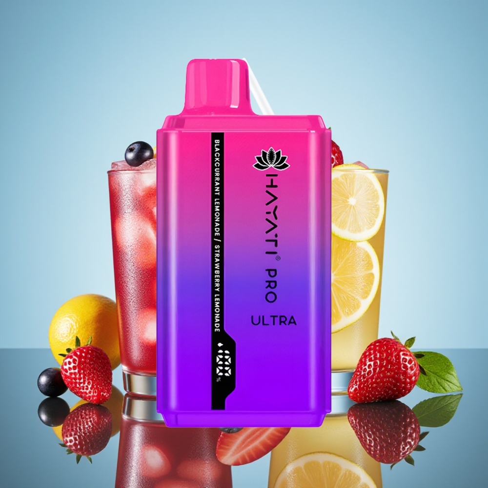 Hayati Pro Ultra 15000 퍼프 블랙커런트 레모네이드 스트로베리 레모네디