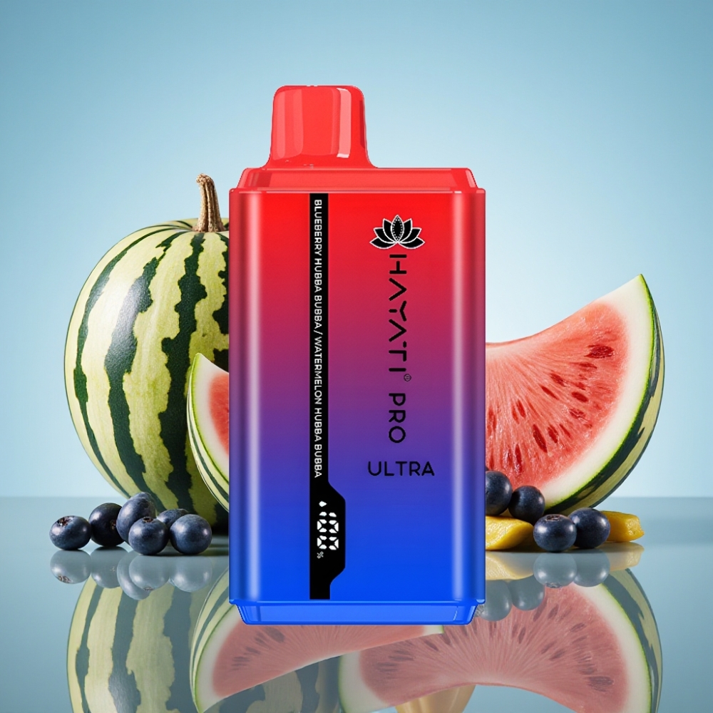 Hayati Pro Ultra 15000 퍼프 블루베리 허바버바 워터멜론 허바버바