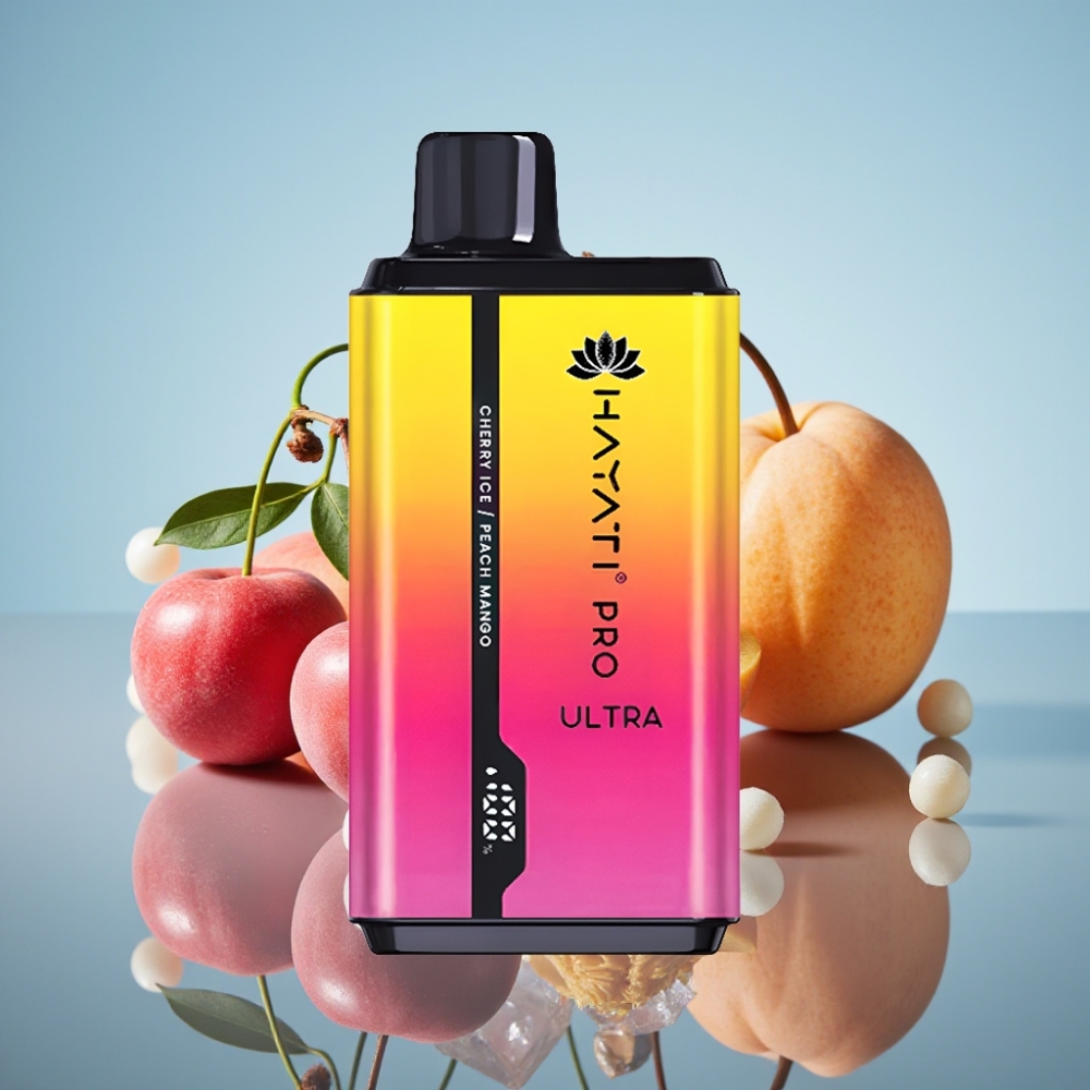 Hayati Pro Ultra 15000 퍼프 디스포저블 베이프 체리 아이스 피치 망고