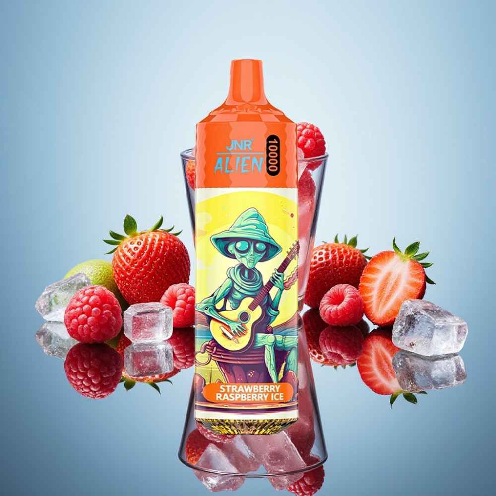 JNR Alien 10000 퍼프 스트로베리 라즈베리 아이스 디스포저블 베이프 850mAh 20ml