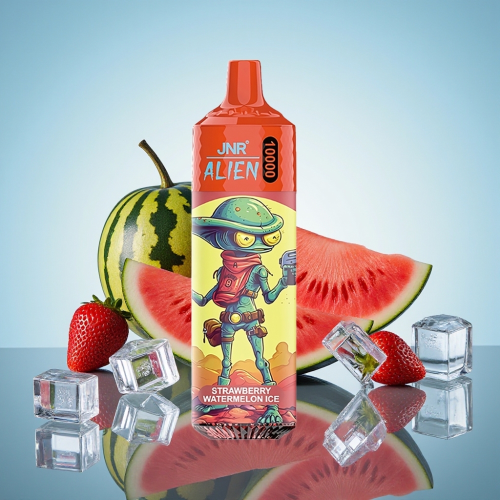 JNR Alien 10000 Puffs 스트로베리 워터멜론 아이스 전자담배 (850mAh, 20ml)