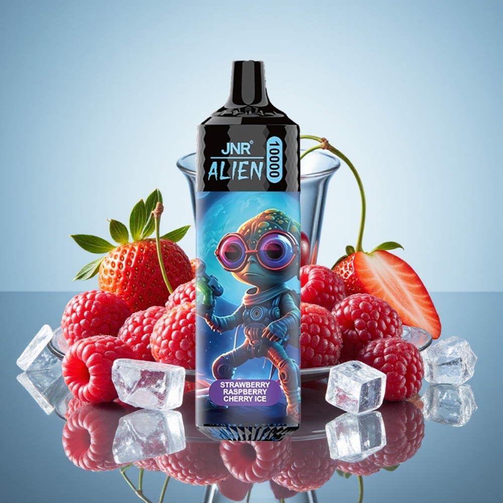 JNR Alien 10000 Puffs 스트로베리 라즈베리 체리 아이스 디스포저블 베이프