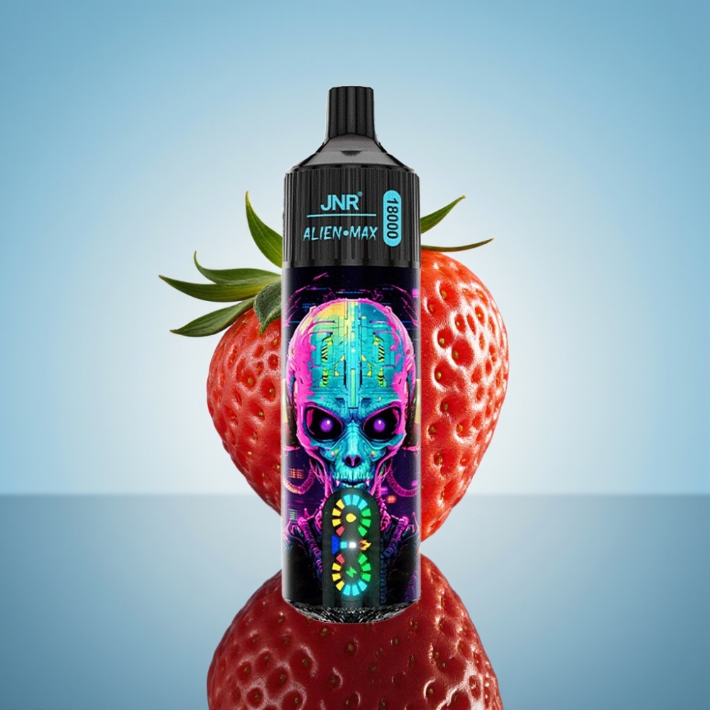JNR Alien Max 18000 Puffs 디스포저블 베이프 허바버버 스트로베리 스마트 LED 듀얼 메시 코일