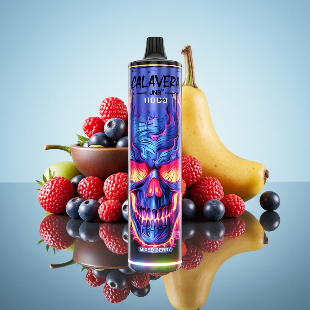 JNR Calavera 11000 퍼프 디스포저블 베이프 (혼합 베리) - 21ml, 850mAh, Type-C 충전