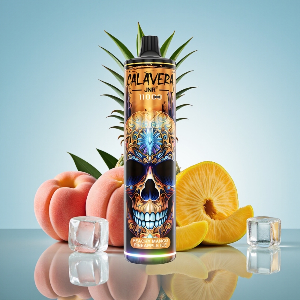 JNR Calavera 11000 퍼프 디스포저블 베이프 피치 망고 파인애플 아이스 (850mAh, 21ml)