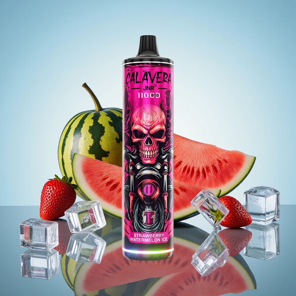 JNR Calavera 11000 퍼프 스트로베리 워터멜론 아이스 디스포저블 베이프 (타입-C, 850mAh)