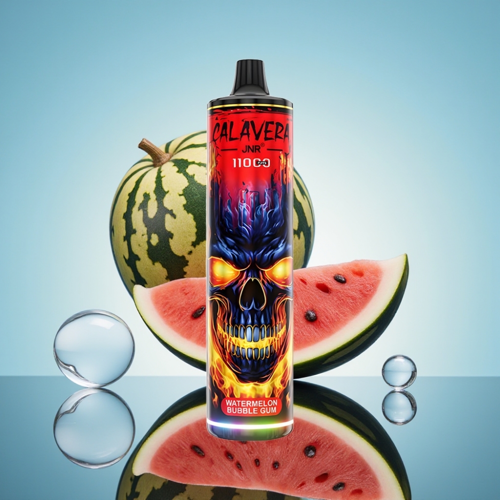 JNR Calavera 11000 퍼프 디스포저블 베이프 워터멜론 버블검 (Type-C, 850mAh, 21ml)