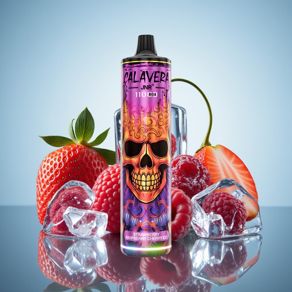 JNR Calavera 11000 퍼프 스트로베리 라즈베리 체리 아이스 디스포저블 베이프
