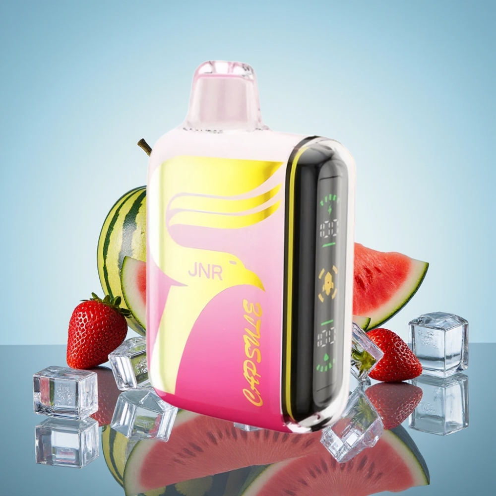 JNR Capsule 15000 퍼프 스트로베리 워터멜론 아이스 디스포저블 베이프 (850mAh, 20ml, 듀얼 메쉬 코일)