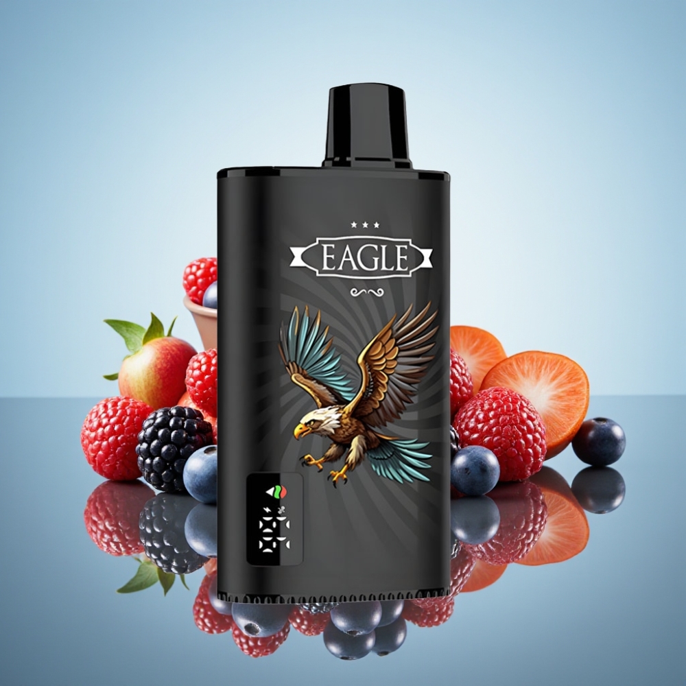 JNR EAGLE Smart 23000 퍼프 디스포저블 베이프 믹스드 베리 (디지털 스크린, 1.0옴 메쉬 코일, 조절형 에어플로우)
