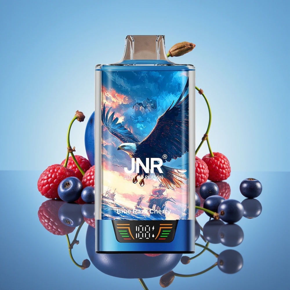 JNR Falcon Pro 28000 디스포저블 베이프 블루 라즈 체리 (30ml, 28000퍼프, 5% 니코틴)