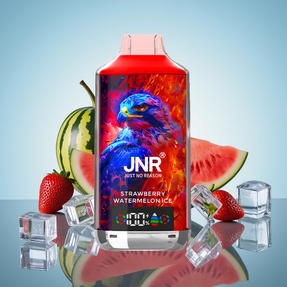 JNR Falcon X 18000 Puffs 스트로베리 워터멜론 아이스 디지털 디스플레이 듀얼 메시 코일