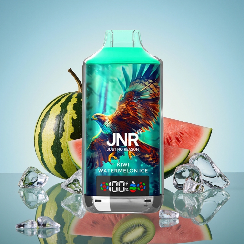 JNR Falcon X 18000 Puffs 디지털 디스플레이 더블 메시 코일 키위 워터멜론 아이스