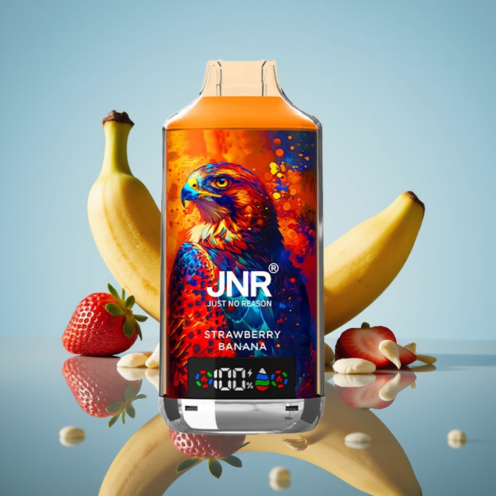 JNR Falcon X 18000 퍼프 스트로베리 바나나 디스포저블 베이프 듀얼 메쉬 코일