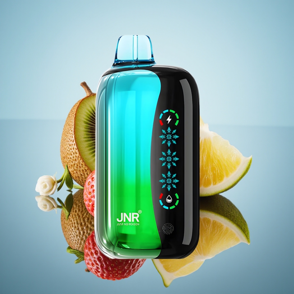 JNR Flex Ice 21000 퍼프 스트로베리 키위 디스포저블 베이프 (아이스 조절, 터치 스크린)