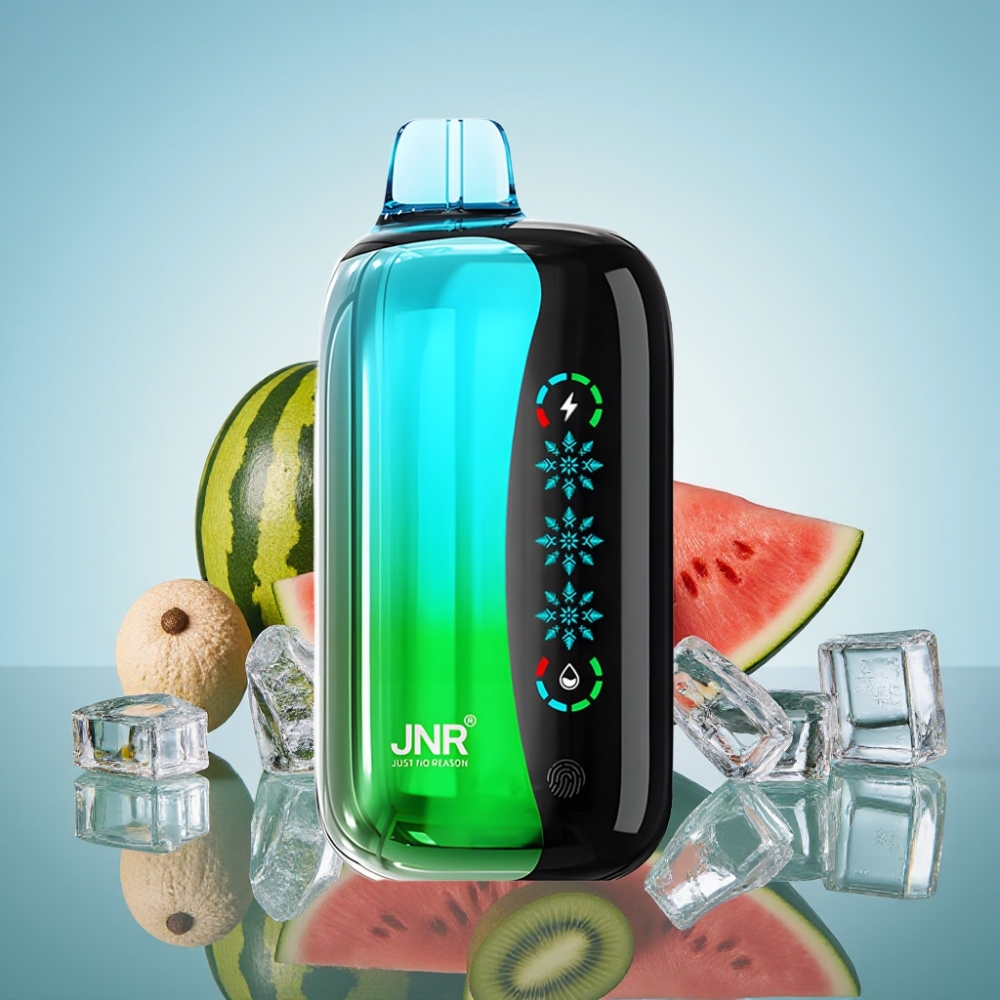 JNR Flex Ice 21000 퍼프 디스포저블 베이프 키위 워터멜론 아이스 (터치스크린, 에어플로우 조절)