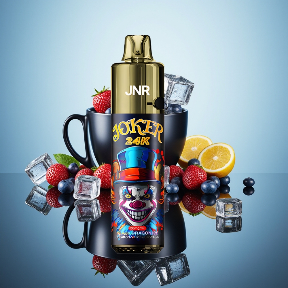 JNR Joker 24000 퍼프스 디스포저블 베이프 블랙 드래곤 아이스 2+10ml 리필러블 포드 800mAh