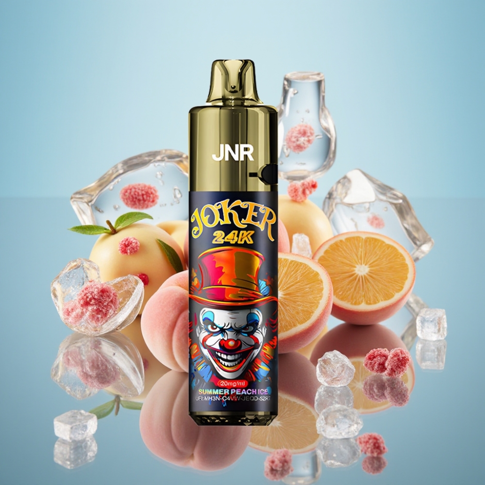JNR Joker 24K Puffs 리필 가능 디스포저블 베이프 여름 복숭아 아이스 24000 퍼프