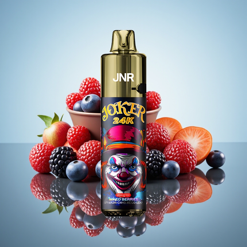 JNR Joker 24K Puffs 리필 가능 디스포저블 베이프 (믹스드 베리)