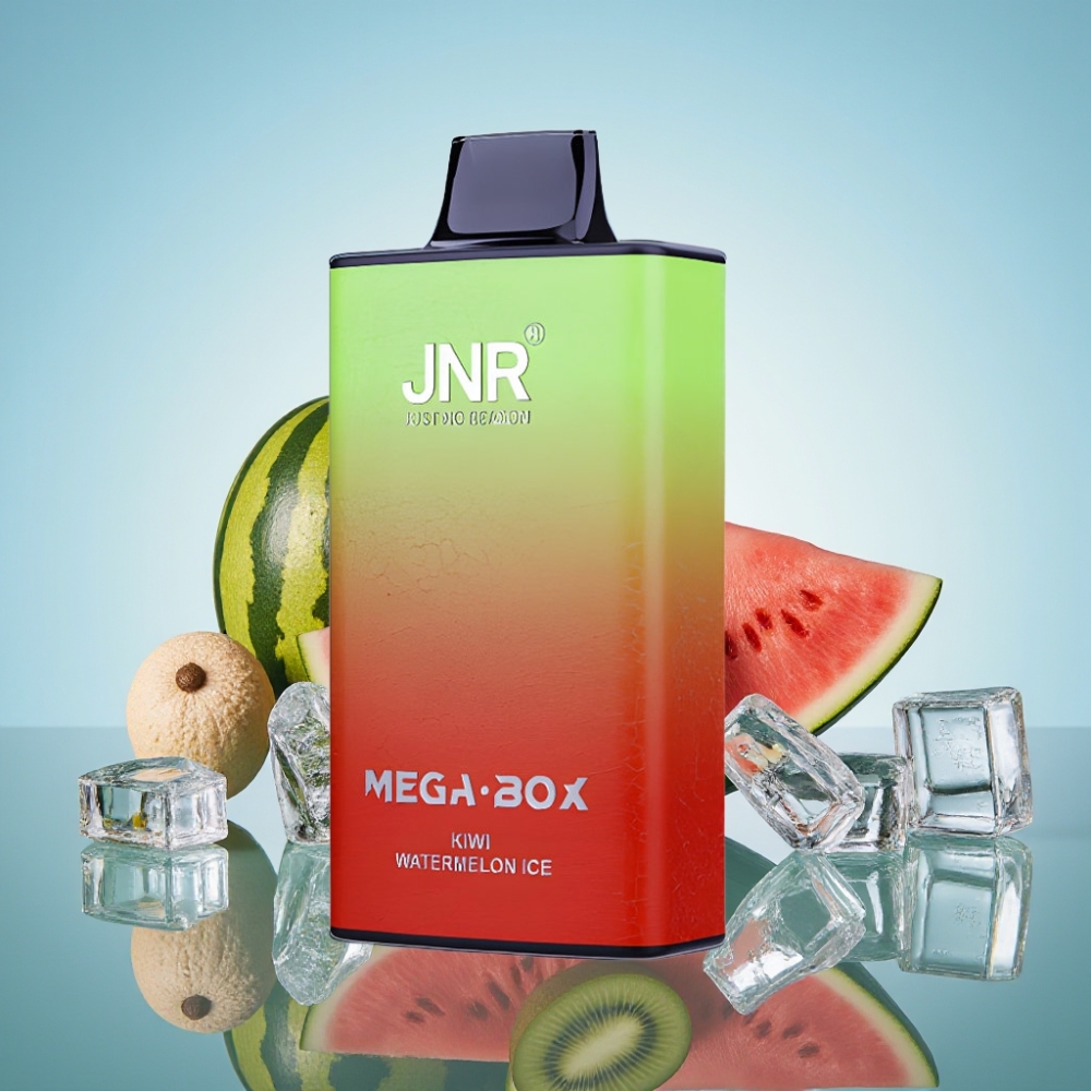 JNR Mega Box 25000 퍼프 디스포저블 베이프 키위 워터멜론 아이스 (30ml/850mAh/듀얼 코어)