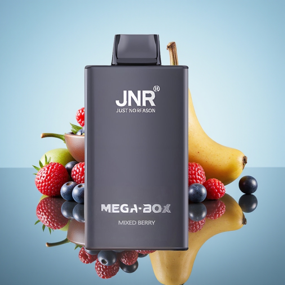 JNR Mega Box 25000 퍼프 디스포저블 베이프 믹스드 베리 (30ml, 850mAh, 듀얼 메시 코일)