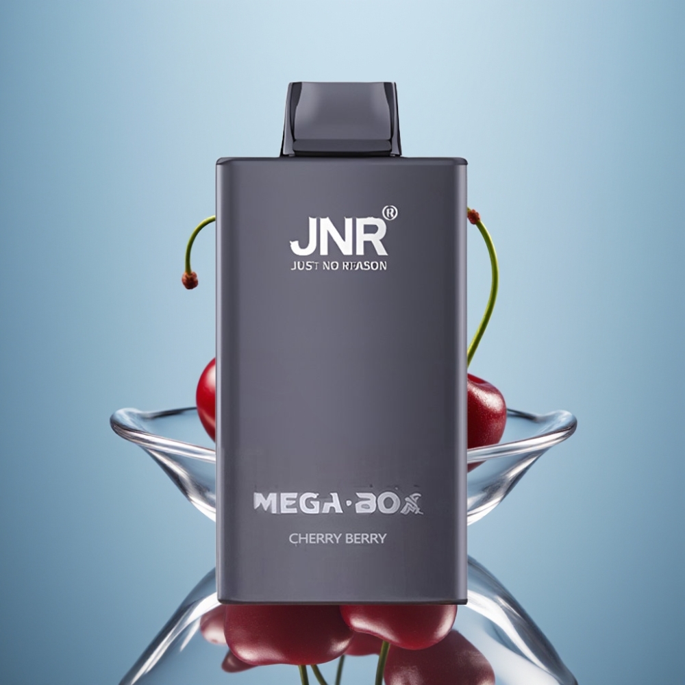 JNR Mega Box 25000 퍼프 디스포저블 베이프 체리 베리 (30ml, 850mAh, 듀얼 메쉬 코일)