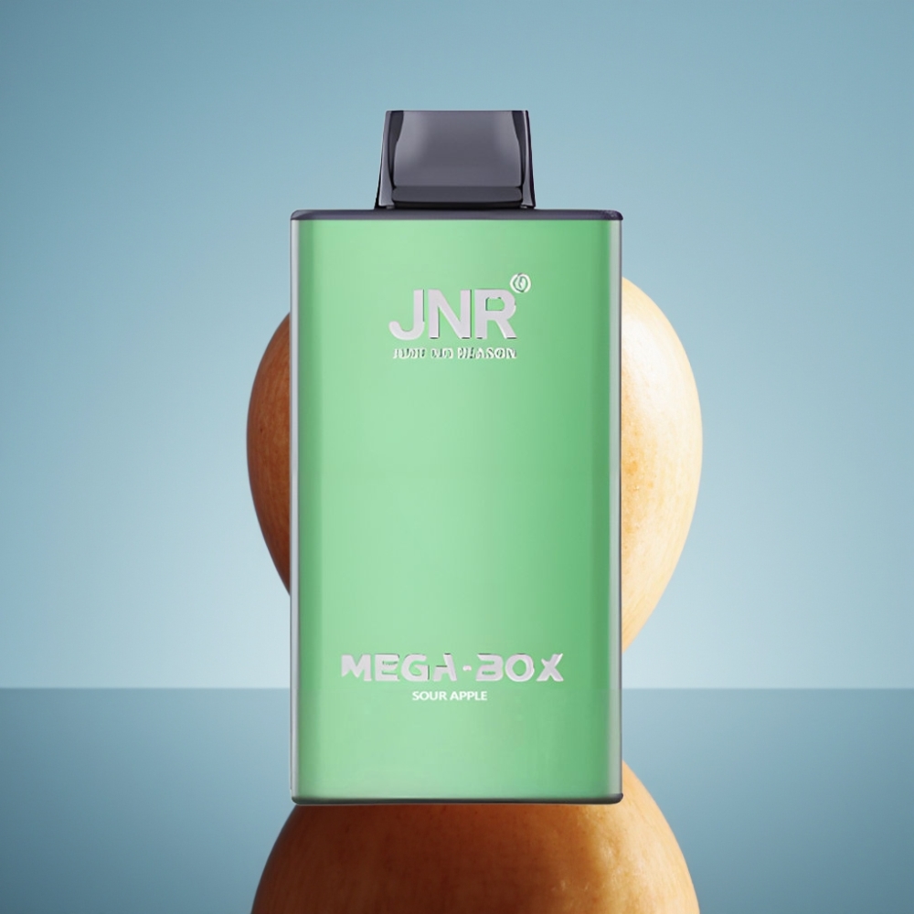 JNR Mega Box 25000 퍼프 디스포저블 베이프 사과 (850mAh, 30ml, 듀얼 메시 코일)