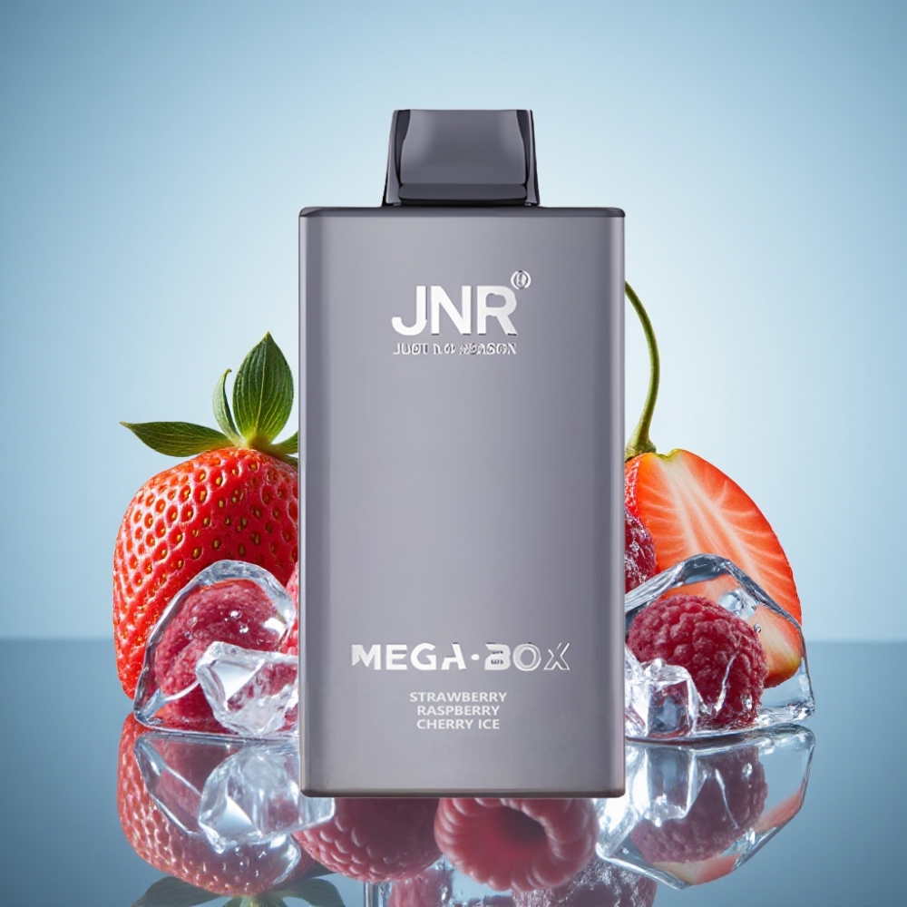 JNR Mega Box 25000 퍼프 스트로베리 라즈베리 체리 아이스 디스포저블 베이프