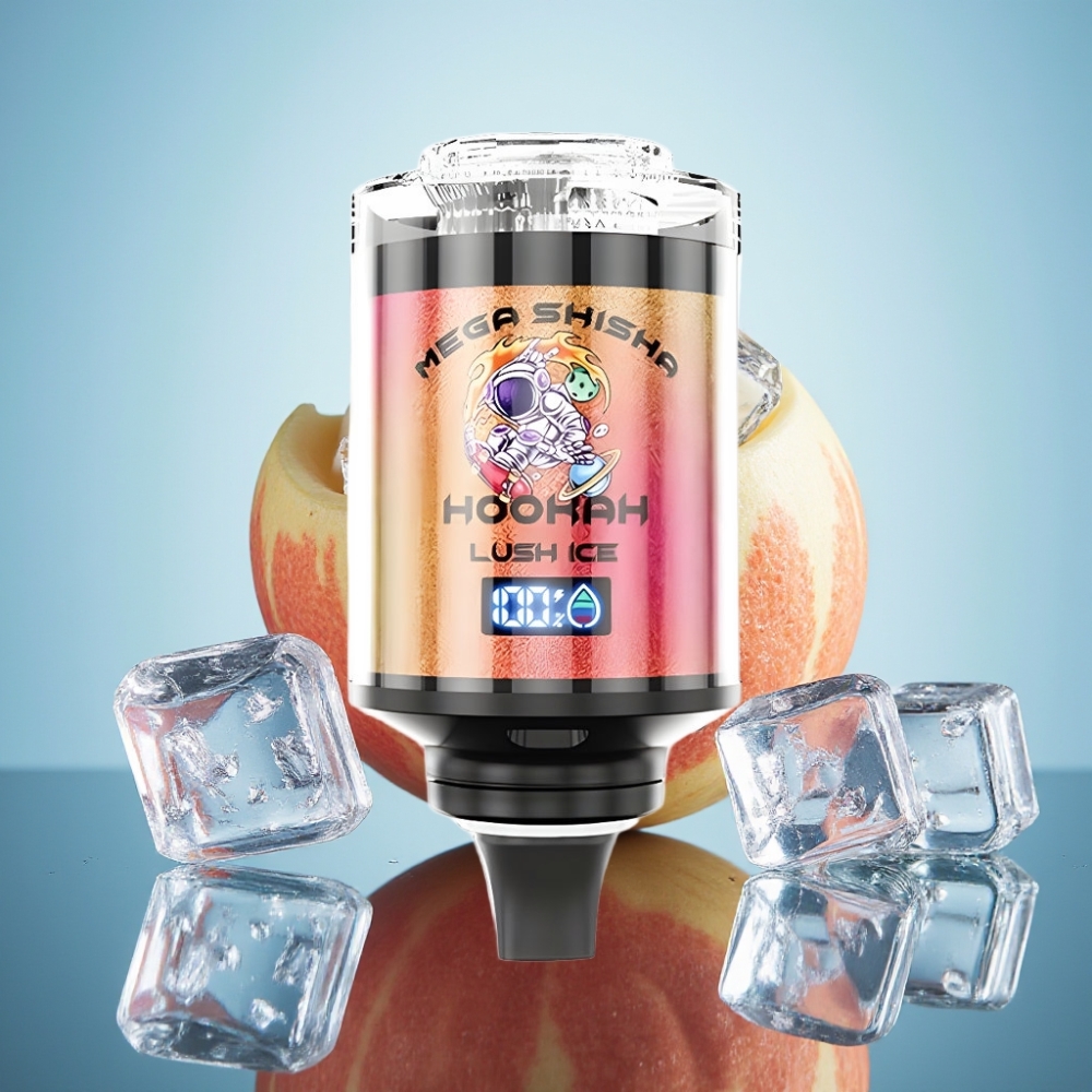 JNR Mega Shisha Hookah 100K 데스크탑 호환 (루시 아이스, 60ml, 2200mAh)