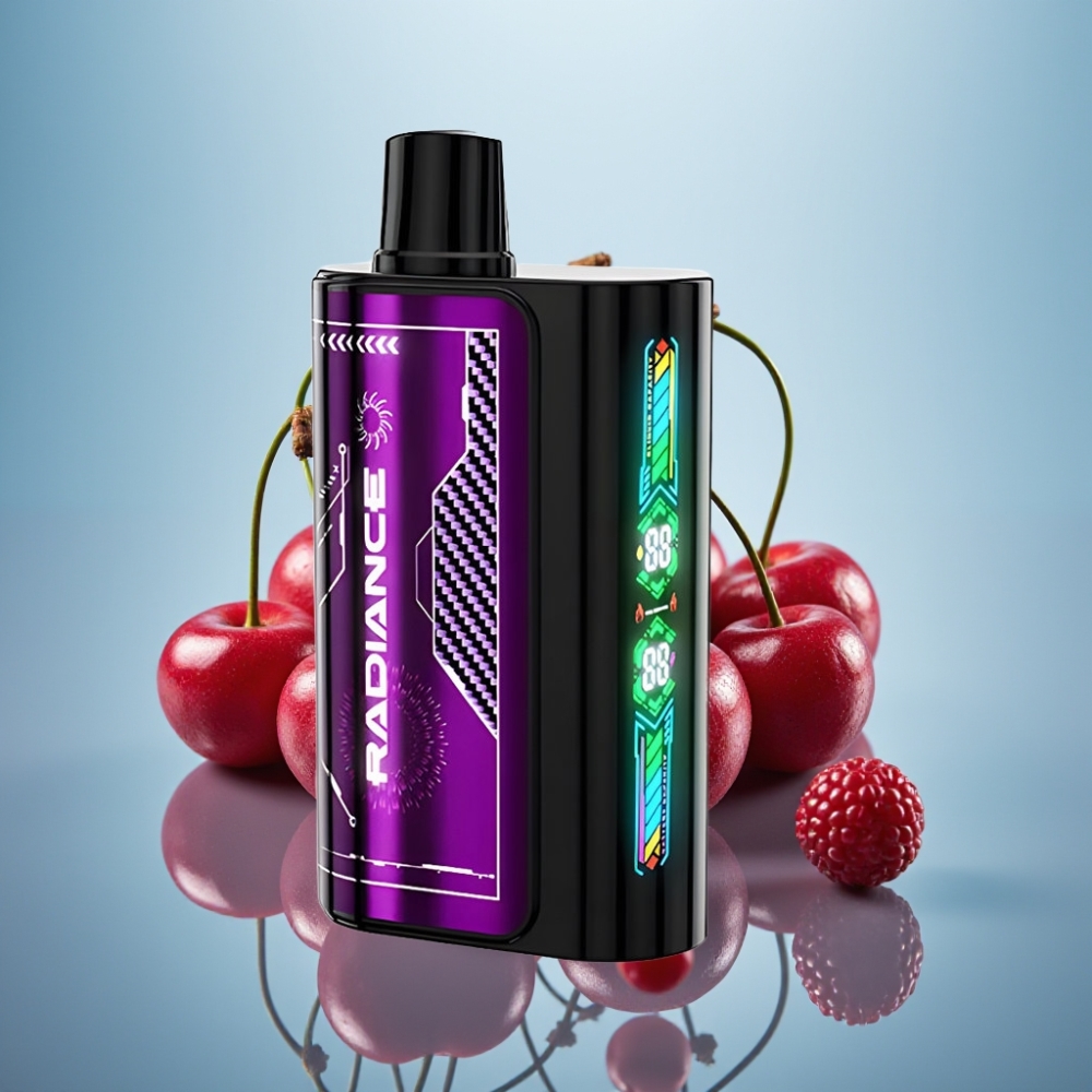 JNR Radiance 31000 퍼프 디스포저블 베이프 체리 베리 스마트 애니메이션 스크린