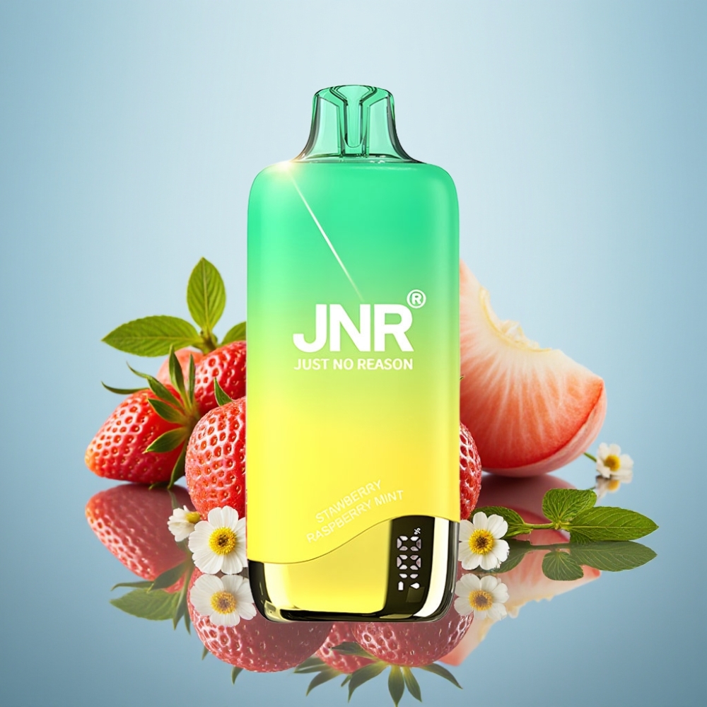 JNR Rainbow 10500 퍼프 스트로베리 피치민트 디스포저블 베이프 18ml 0.8옴