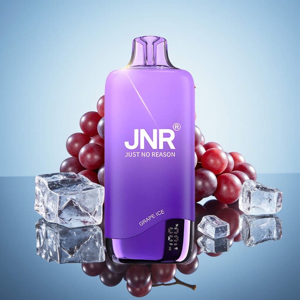 JNR Rainbow 10500 퍼프 디스포저블 베이프 그레이프 아이스 (600mAh, 18ml)