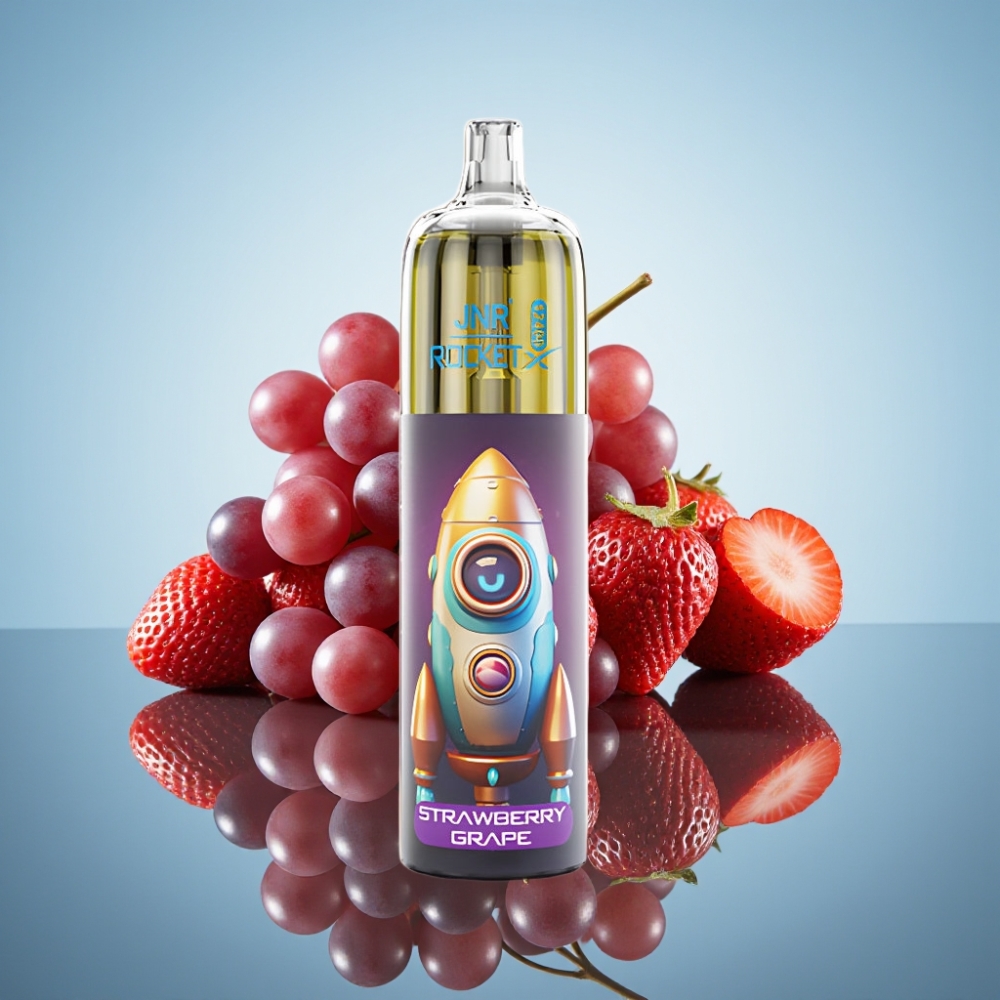 JNR Rocket X 12400 퍼프 스트로베리 그레이프 디스포저블 베이프 (조절형 공기흐름, 850mAh)