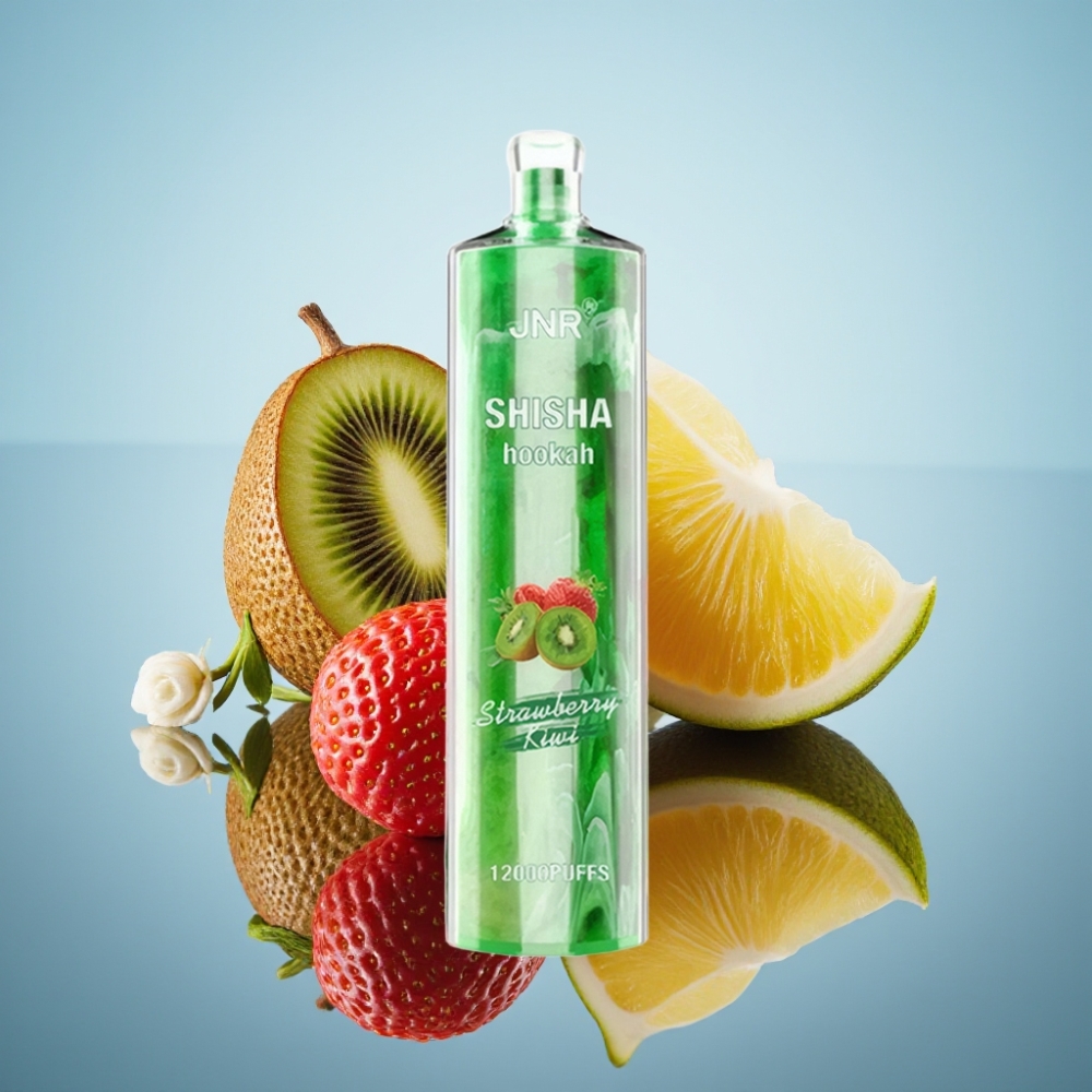 JNR Shisha Hookah 12000 퍼프 스트로베리 키위 디스포저블 베이프 750mAh