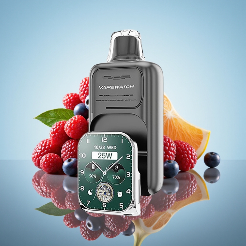 JNR VapeWatch 30000 퍼프 디스포서블 베이프 트리플 베리 (1000mAh, 19mL, 5%)