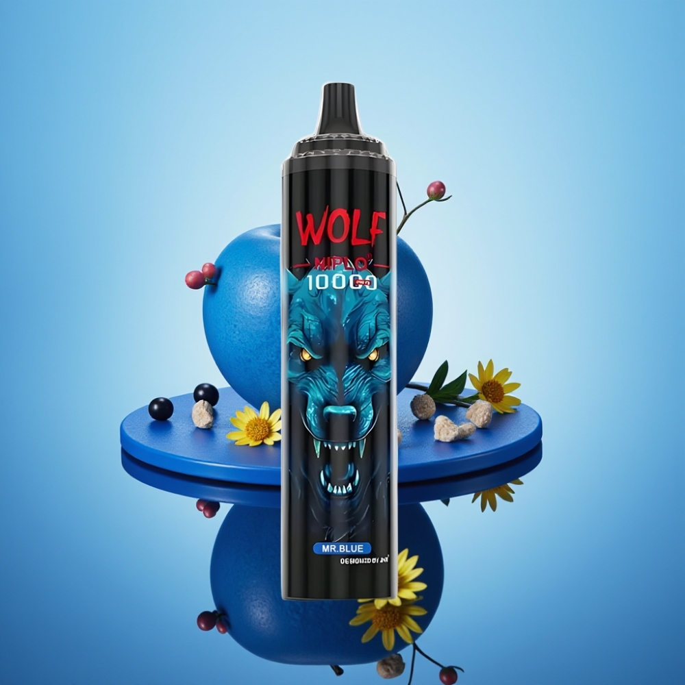 JNR Wolf Niplo 10000 퍼프 디스포저블 베이프 미스터 블루 20ml 650mAh