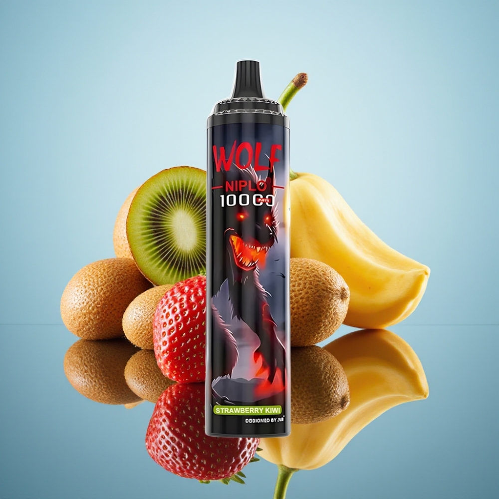 JNR Wolf Niplo 10000 퍼프 스트로베리 키위 디스포저블 베이프 650mAh 20ml