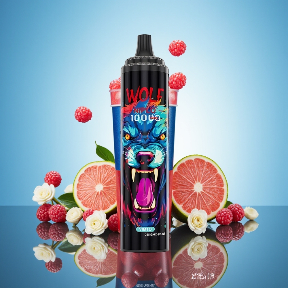JNR Wolf Niplo 10000 Puffs 디스포저블 베이프 비므토 (1.0옴 메시 코일, 20ml)