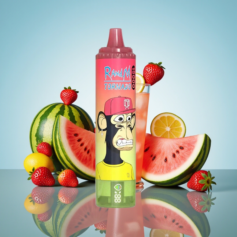 RandM Fumot Tornado 15000 퍼프 스트로베리 워터멜론 레모네이드 (25ml, 850mAh, 메시 코일)