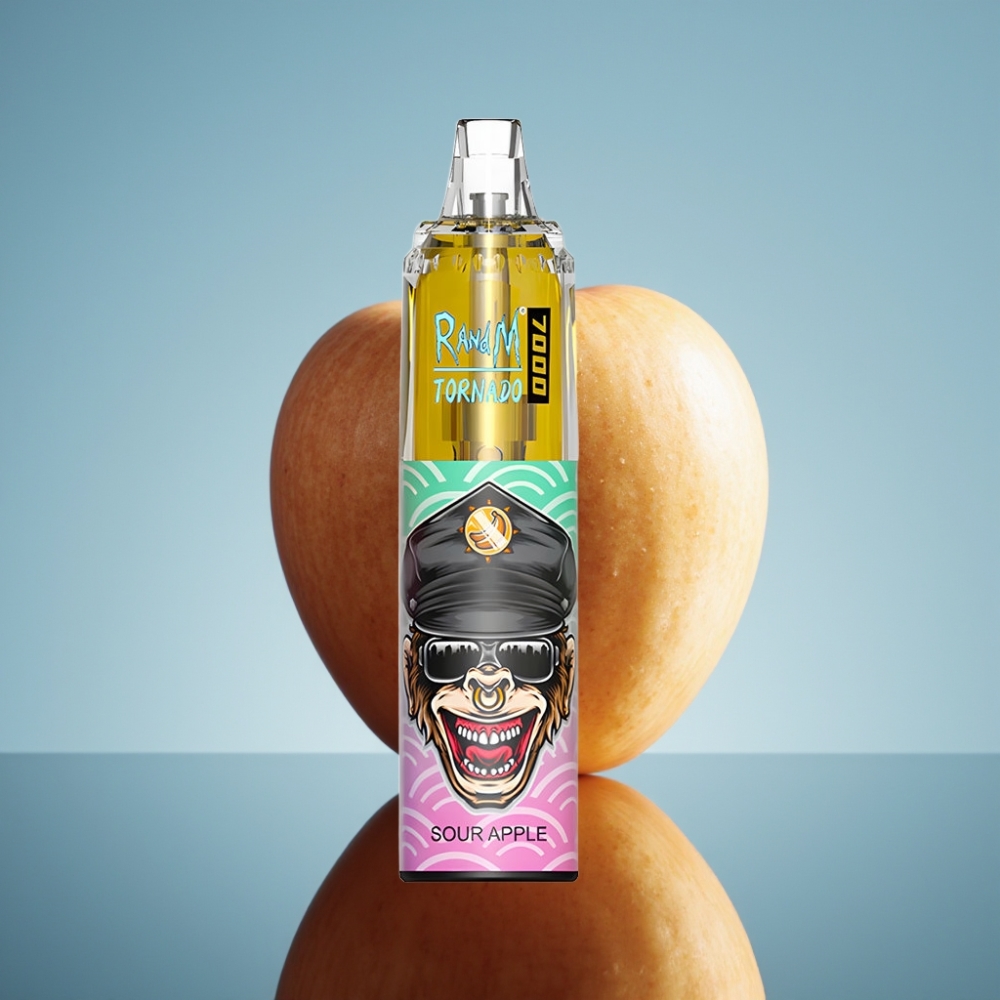 RandM Fumot Tornado 7000 디스포저블 베이프 사과맛 14ML 메시코일 타입-C