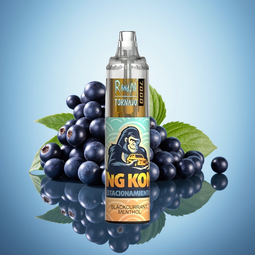 RandM Fumot Tornado 7000 블랙커런트 멘솔 디스포저블 베이프 (14mL, 메쉬 코일, 타입-C)