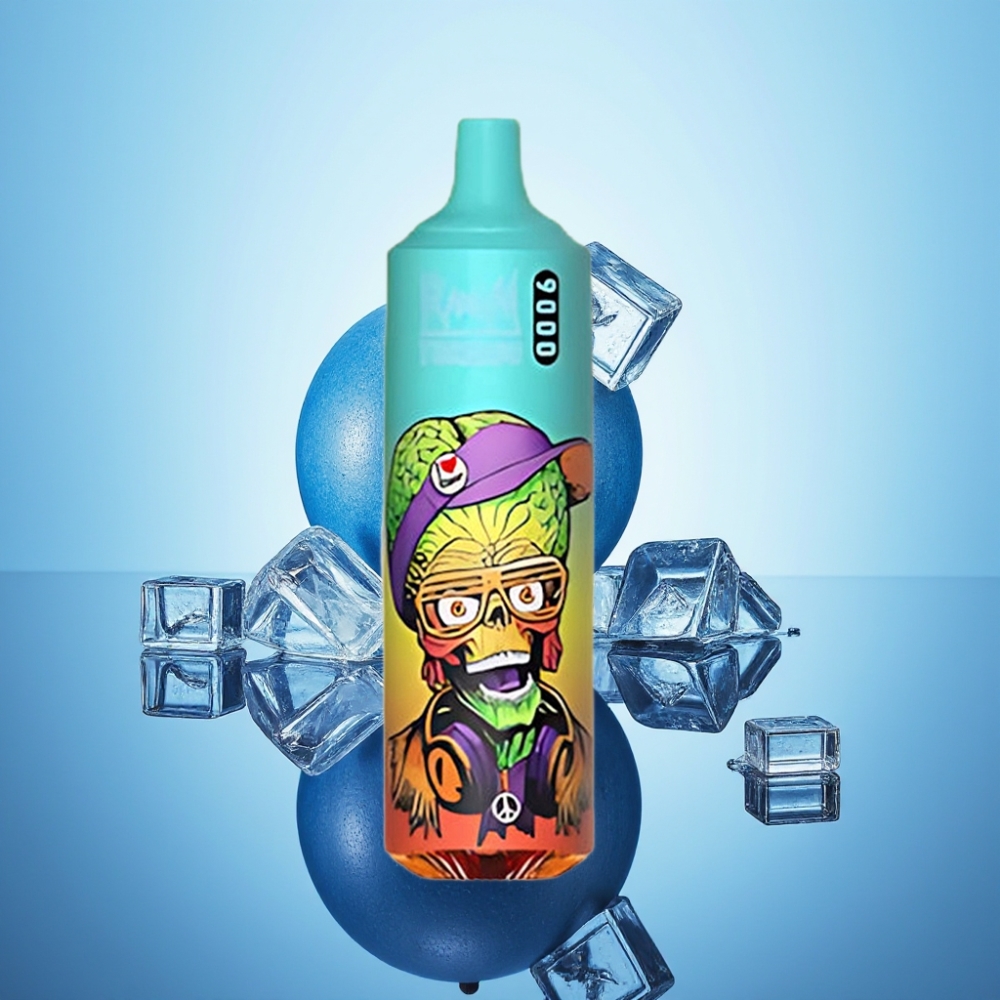RandM Fumot Tornado 9000 퍼프 디스포저블 베이프 블루리셔스 아이스 (850mAh, 18mL, 메시 코일)