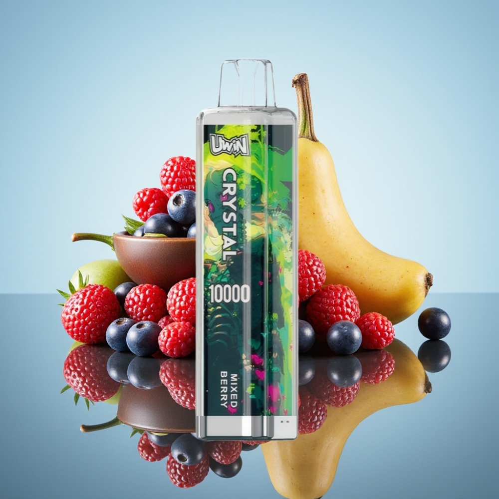 Uwin Crystal 10000 퍼프 디스포저블 베이프 믹스드 베리 (18ml, 650mAh, Type-C)