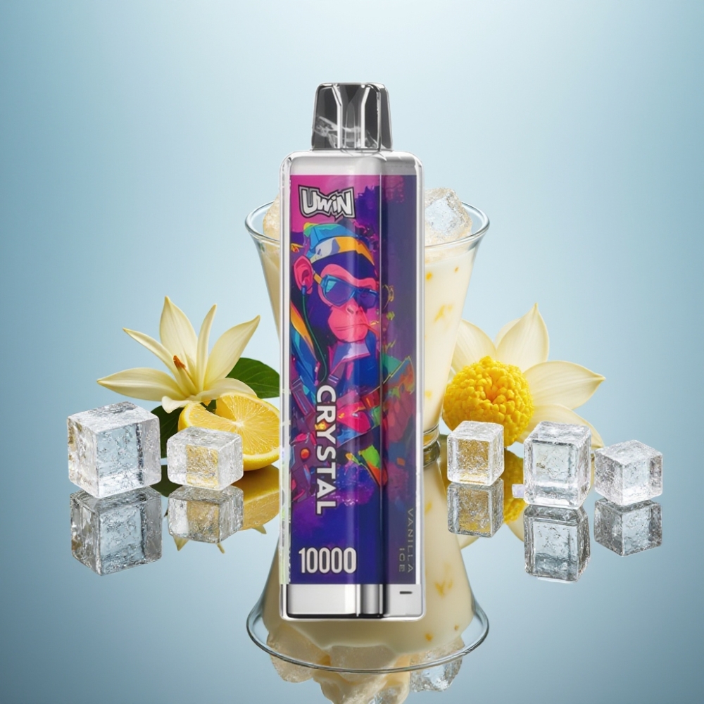 Uwin Crystal 10000 발 (바닐라 아이스) 18ml 650mAh 메시 코일